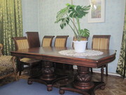 стол со стульями деревянный