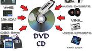 Видео-Аудио Перезапись на диск 1000 тг независимо от времени