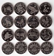 Монеты Знаков зодиака Либерия $5 2000 года Восточный Гороскоп