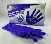Перчатки нитриловые - фиолетовые. В упаковке 150 пар по 40 тг. за пару